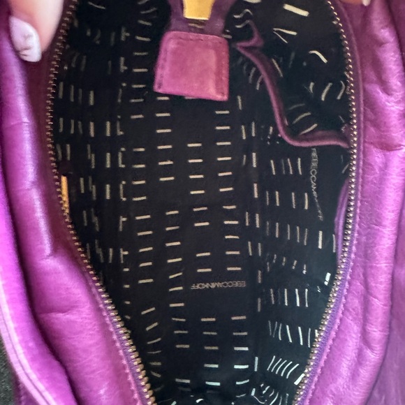 Gorgeous purple leather purse with matching wallet - Picture 11 of 12